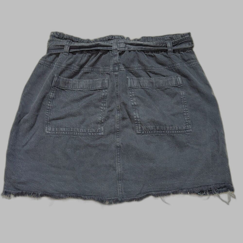 Cloth & Stone Anthropologie Tencel Paperbag Waist Denim Mini Skirt Womens S - Picture 2 of 8